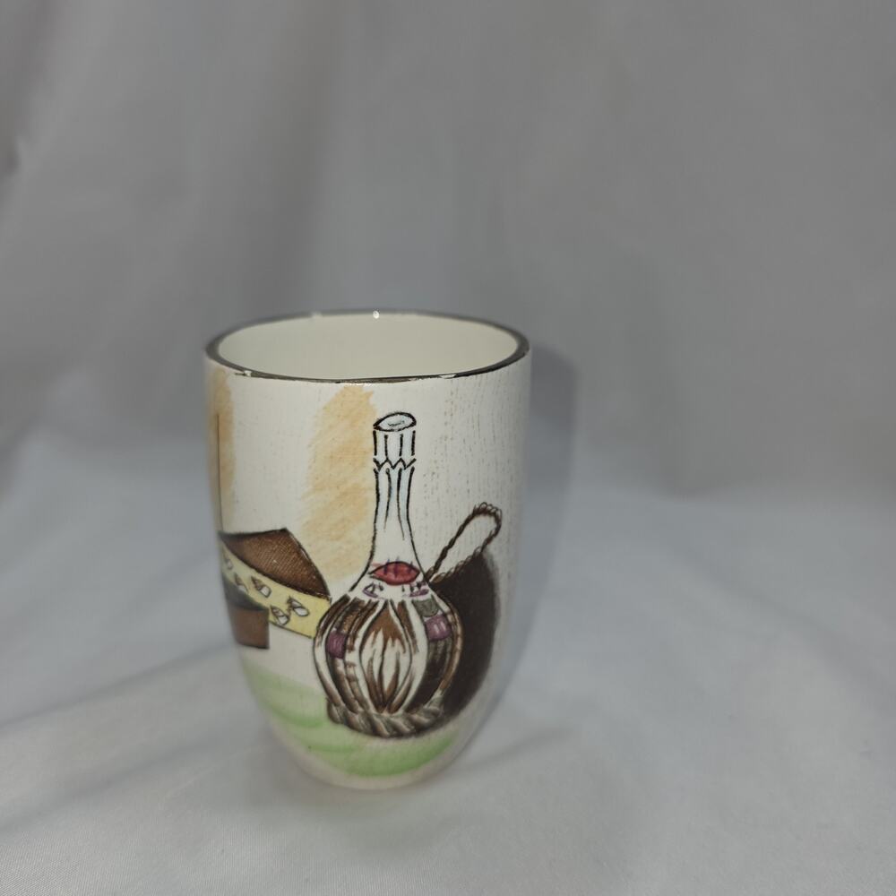 Vintage MCM Capri by Royal Sealy Made in Japan Juice Cup Wine‎ And Cheese Theme